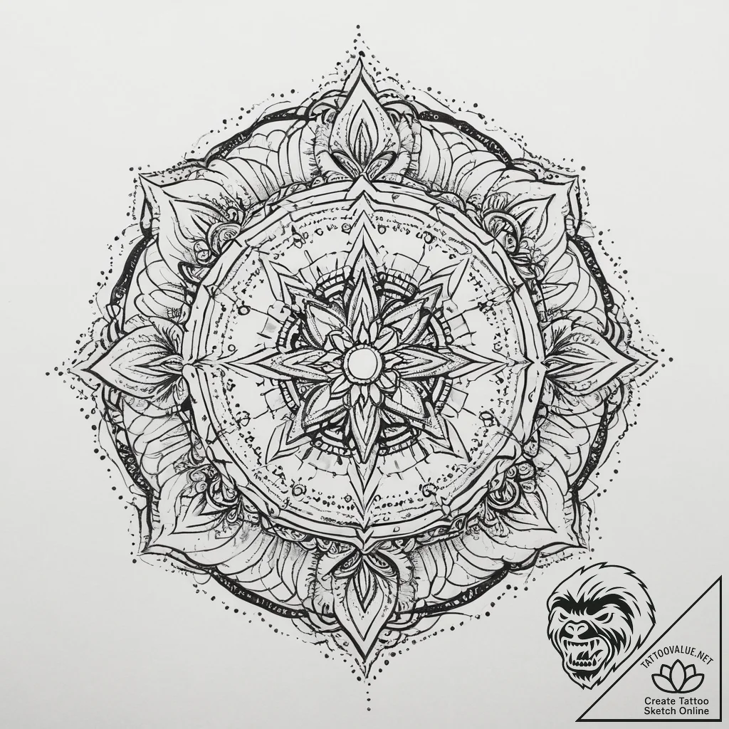 Tattoo sketch a stylized cave entrance with g... - tattoo sketch (№1754244554_0, 03.08.2025 18:09) — tattoovalue.net
