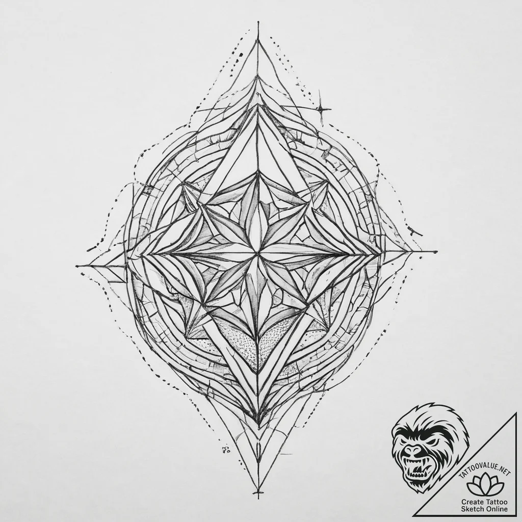 Tattoo sketch an abstract representation of a... - tattoo sketch (№1754244962_0, 03.08.2025 18:16) — tattoovalue.net