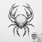 Cancer (animal/sign) – tattoo sketch (№1754245781_0, 03.08.2025 18:29) — tattoovalue.net