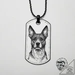 Tattoo design a dog tag with a subtle crack o… – tattoo sketch (№1754247215_0, 03.08.2025 18:53) — tattoovalue.net
