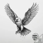 Harpy, ink illustration for tattoo, vibrant c… – tattoo sketch (№1754252315_0, 03.08.2025 20:18) — tattoovalue.net
