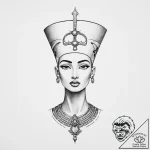 Nefertiti – tattoo sketch (№1754253747_0, 03.08.2025 20:42) — tattoovalue.net