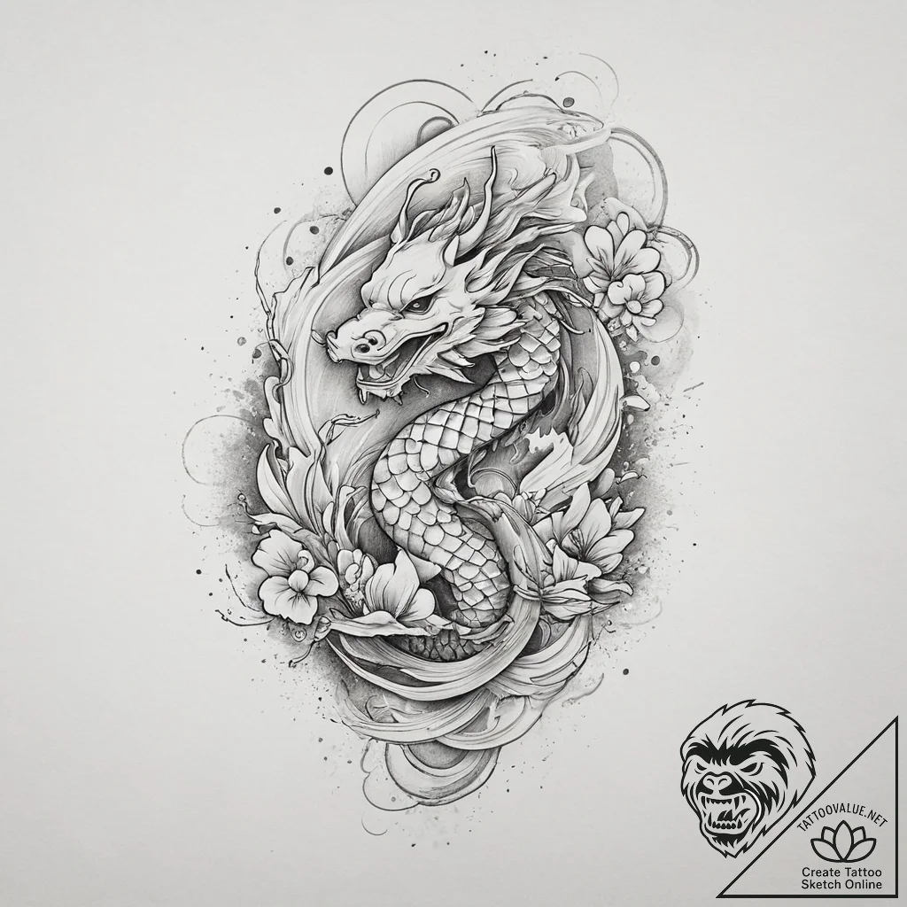Tattoo design a shimmering, iridescent effect... - tattoo sketch (№1754255990_0, 03.08.2025 21:19) — tattoovalue.net