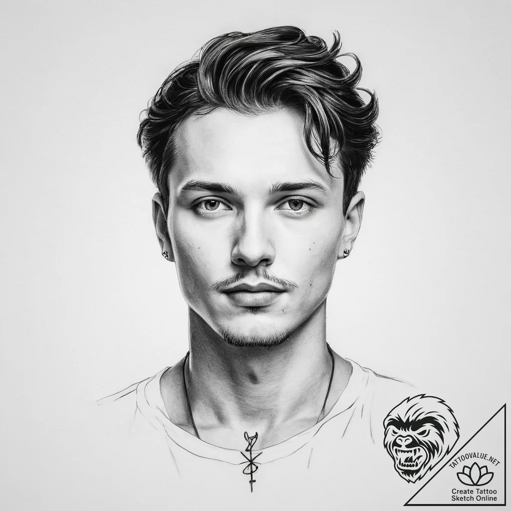 Yesenin - tattoo sketch (№1754256394_0, 03.08.2025 21:26) — tattoovalue.net
