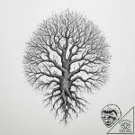 Tattoo sketch a gnarled root system forming a… – tattoo sketch (№1754257194_0, 03.08.2025 21:39) — tattoovalue.net
