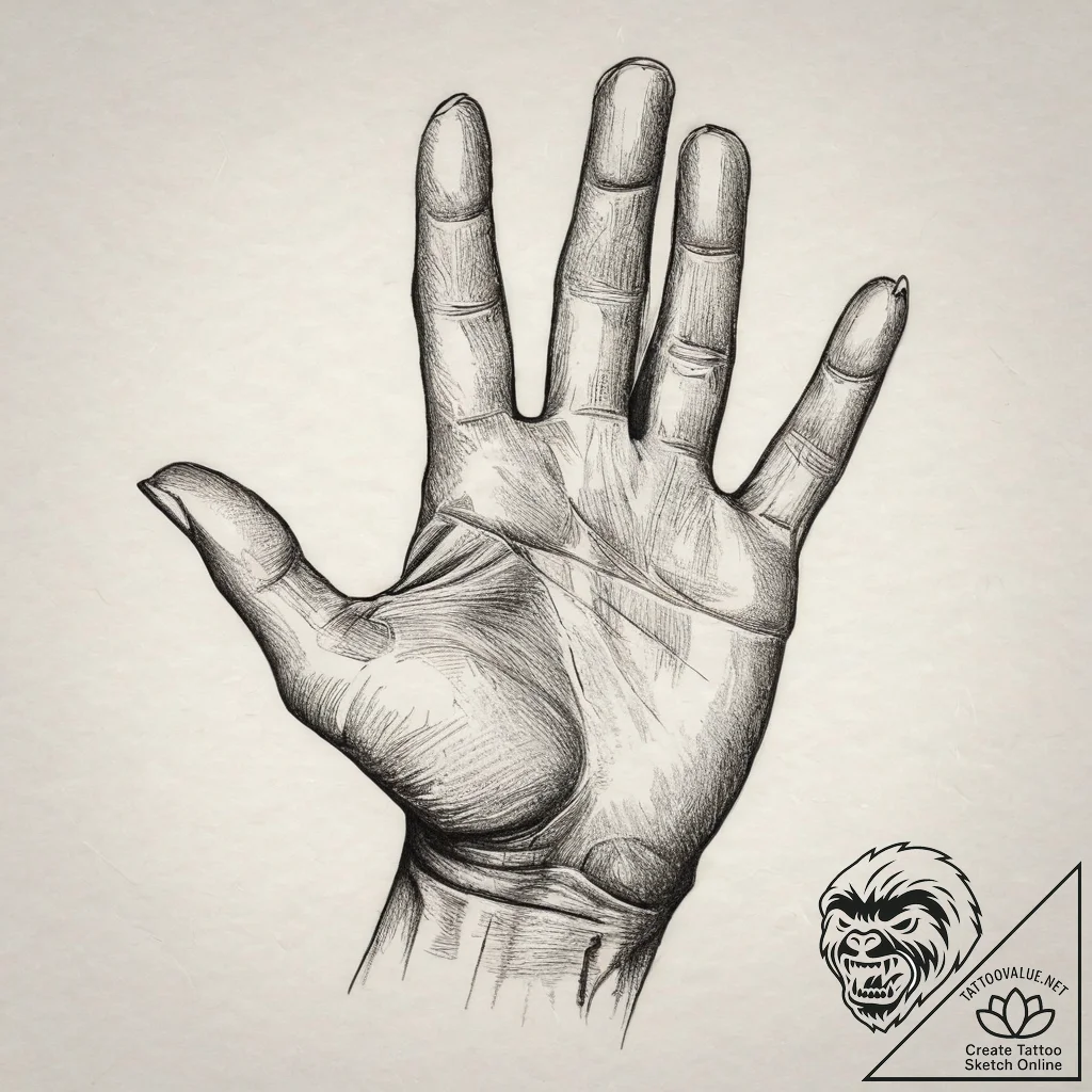 Tattoo design a detailed depiction of callous... - tattoo sketch (№1754258202_0, 03.08.2025 21:56) — tattoovalue.net