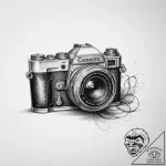 Tattoo sketch a stylized camera lens on one,… – tattoo sketch (№1754259008_0, 03.08.2025 22:10) — tattoovalue.net