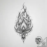 Tattoo sketch a powerful, abstract flame. – tattoo sketch (№1754260206_0, 03.08.2025 22:30) — tattoovalue.net