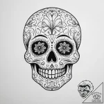 Sugar skull – tattoo sketch (№1754261399_0, 03.08.2025 22:49) — tattoovalue.net