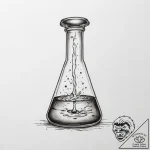 Tattoo design a futuristic laboratory beaker… – tattoo sketch (№1754261998_0, 03.08.2025 22:59) — tattoovalue.net