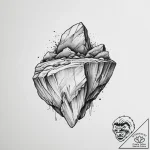 Tattoo sketch a solid, unyielding rock agains… – tattoo sketch (№1754262597_0, 03.08.2025 23:09) — tattoovalue.net