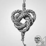 Tattoo sketch a climbing rope forming a stron… – tattoo sketch (№1754264588_0, 03.08.2025 23:43) — tattoovalue.net