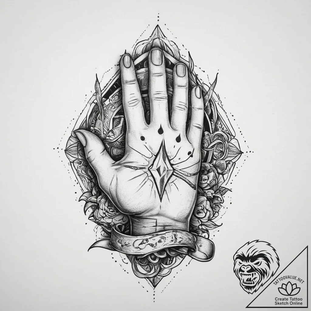 Tattoo design a gamer's hand on a mouse with... - tattoo sketch (№1754265387_0, 03.08.2025 23:56) — tattoovalue.net
