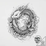 Fish, ink illustration for tattoo, irezumi ja… – tattoo sketch (№1754266387_0, 04.08.2025 00:13) — tattoovalue.net