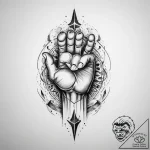 р сѓрѕр° рўрёр»р° (strength, power, victory) – tattoo sketch (№1754266791_0, 04.08.2025 00:19) — tattoovalue.net