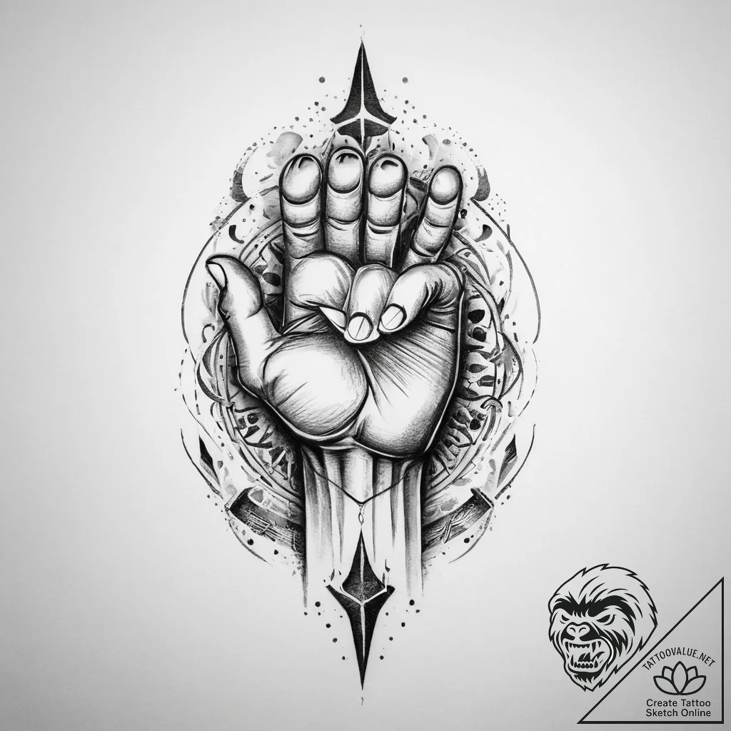 р сѓрѕр° рўрёр»р° (strength, power, victory) - tattoo sketch (№1754266791_0, 04.08.2025 00:19) — tattoovalue.net