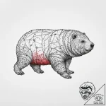 Tardigrade (water bear), artistic tattoo sket… – tattoo sketch (№1754268786_0, 04.08.2025 00:53) — tattoovalue.net