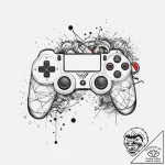 Tattoo design a controller breaking apart int… – tattoo sketch (№1754272983_0, 04.08.2025 02:03) — tattoovalue.net