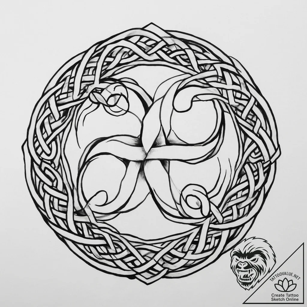A celtic triskelion (is there, but can be mad... - tattoo sketch (№1754274585_0, 04.08.2025 02:29) — tattoovalue.net
