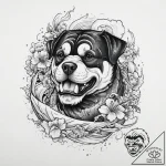 Rottweiler, tattoo sketch design, irezumi jap… – tattoo sketch (№1754279790_0, 04.08.2025 03:56) — tattoovalue.net