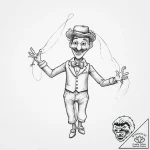 Puppeteer – tattoo sketch (№1754280793_0, 04.08.2025 04:13) — tattoovalue.net
