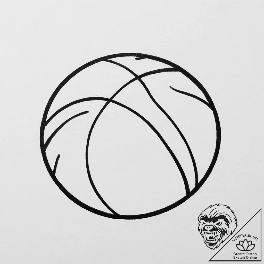 Tattoo design a basketball or football with a... - tattoo sketch (№1754281987_0, 04.08.2025 04:33) — tattoovalue.net