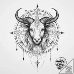 Tattoo design a zodiac symbol integrated into… – tattoo sketch (№1754282184_0, 04.08.2025 04:36) — tattoovalue.net