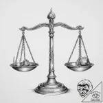 Tattoo sketch libra’s scales tipping wildly w… – tattoo sketch (№1754287378_0, 04.08.2025 06:02) — tattoovalue.net