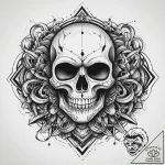 Tattoo design a stylized “game over” screen w… – tattoo sketch (№1754288172_0, 04.08.2025 06:16) — tattoovalue.net
