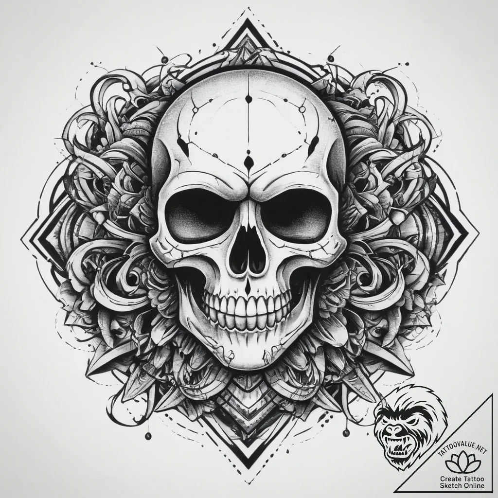 Tattoo design a stylized "game over" screen w... - tattoo sketch (№1754288172_0, 04.08.2025 06:16) — tattoovalue.net