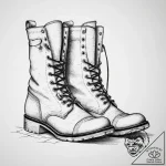 A close-up of a pair of old, cracked leather… – tattoo sketch (№1754288972_0, 04.08.2025 06:29) — tattoovalue.net