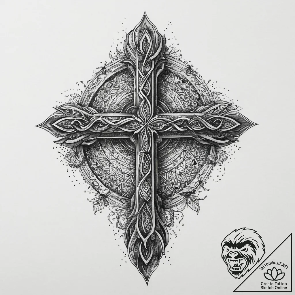 Tattoo sketch a ripple effect, representing i... - tattoo sketch (№1754289371_0, 04.08.2025 06:36) — tattoovalue.net