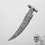 A straight razor (is there, but can be ornate… – tattoo sketch (№1754289972_0, 04.08.2025 06:46) — tattoovalue.net