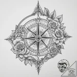 Tattoo sketch two parts of a simple compass t… – tattoo sketch (№1754290775_0, 04.08.2025 06:59) — tattoovalue.net