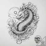 Tattoo sketch a zodiac glyph melting or disto… – tattoo sketch (№1754290975_0, 04.08.2025 07:02) — tattoovalue.net
