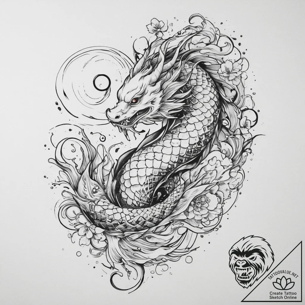 Tattoo sketch a zodiac glyph melting or disto... - tattoo sketch (№1754290975_0, 04.08.2025 07:02) — tattoovalue.net