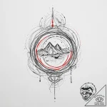 Tattoo design an abstract representation of s… – tattoo sketch (№1754291570_0, 04.08.2025 07:12) — tattoovalue.net