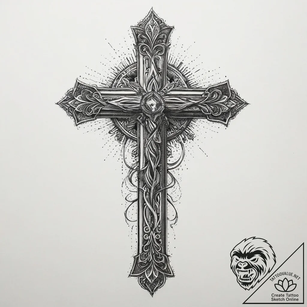 Tattoo design a symbol of personal resilience... - tattoo sketch (№1754292564_0, 04.08.2025 07:29) — tattoovalue.net