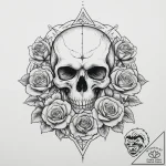Ram, tattoo line art, muted color palette, de… – tattoo sketch (№1754292764_0, 04.08.2025 07:32) — tattoovalue.net