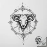 Tattoo sketch a zodiac symbol with a tiny, ab… – tattoo sketch (№1754294953_0, 04.08.2025 08:09) — tattoovalue.net