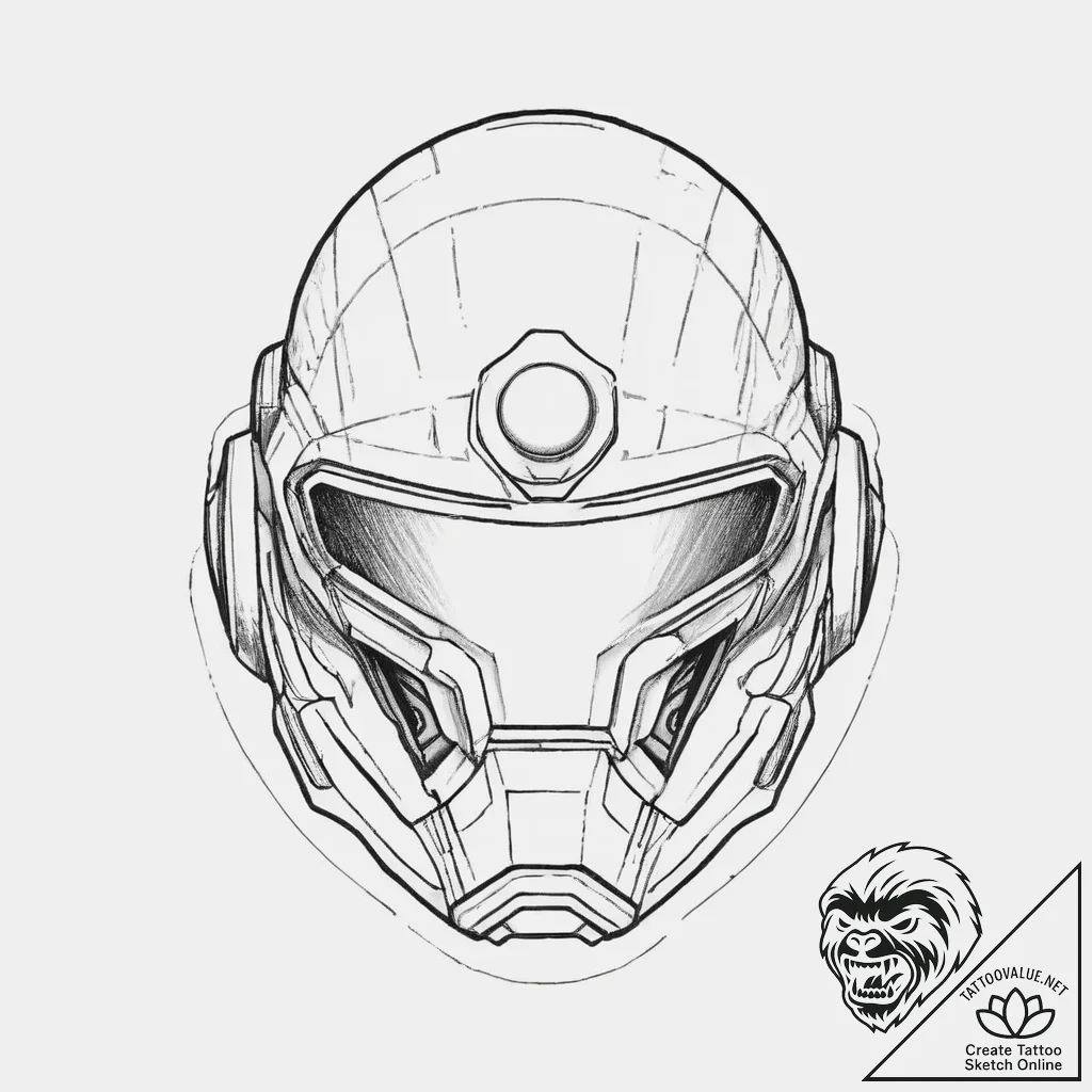 Tattoo sketch a stylized crosshair targeting... - tattoo sketch (№1754296553_0, 04.08.2025 08:35) — tattoovalue.net