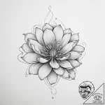 Tattoo design a flower whose petals are minia… – tattoo sketch (№1754299761_0, 04.08.2025 09:29) — tattoovalue.net