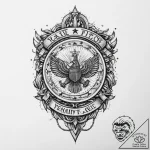 Tattoo design a generic military badge or ins… – tattoo sketch (№1754300560_0, 04.08.2025 09:42) — tattoovalue.net