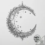 Tattoo sketch a ‘moon’ on one, a ‘star’ on th… – tattoo sketch (№1754301359_0, 04.08.2025 09:55) — tattoovalue.net