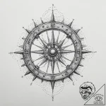 Tattoo sketch a heavy ship’s wheel, symbolizi… – tattoo sketch (№1754302157_0, 04.08.2025 10:09) — tattoovalue.net