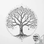 Tattoo sketch a stylized tree where the branc… – tattoo sketch (№1754303156_0, 04.08.2025 10:25) — tattoovalue.net