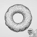 Tattoo design two halves of a donut., ink ill… – tattoo sketch (№1754303754_0, 04.08.2025 10:35) — tattoovalue.net