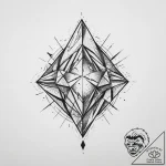 A shattered geometric shape, tattoo flash she… – tattoo sketch (№1754304351_0, 04.08.2025 10:45) — tattoovalue.net