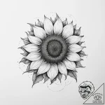 Tattoo sketch a sunflower following the path… – tattoo sketch (№1754304749_0, 04.08.2025 10:52) — tattoovalue.net