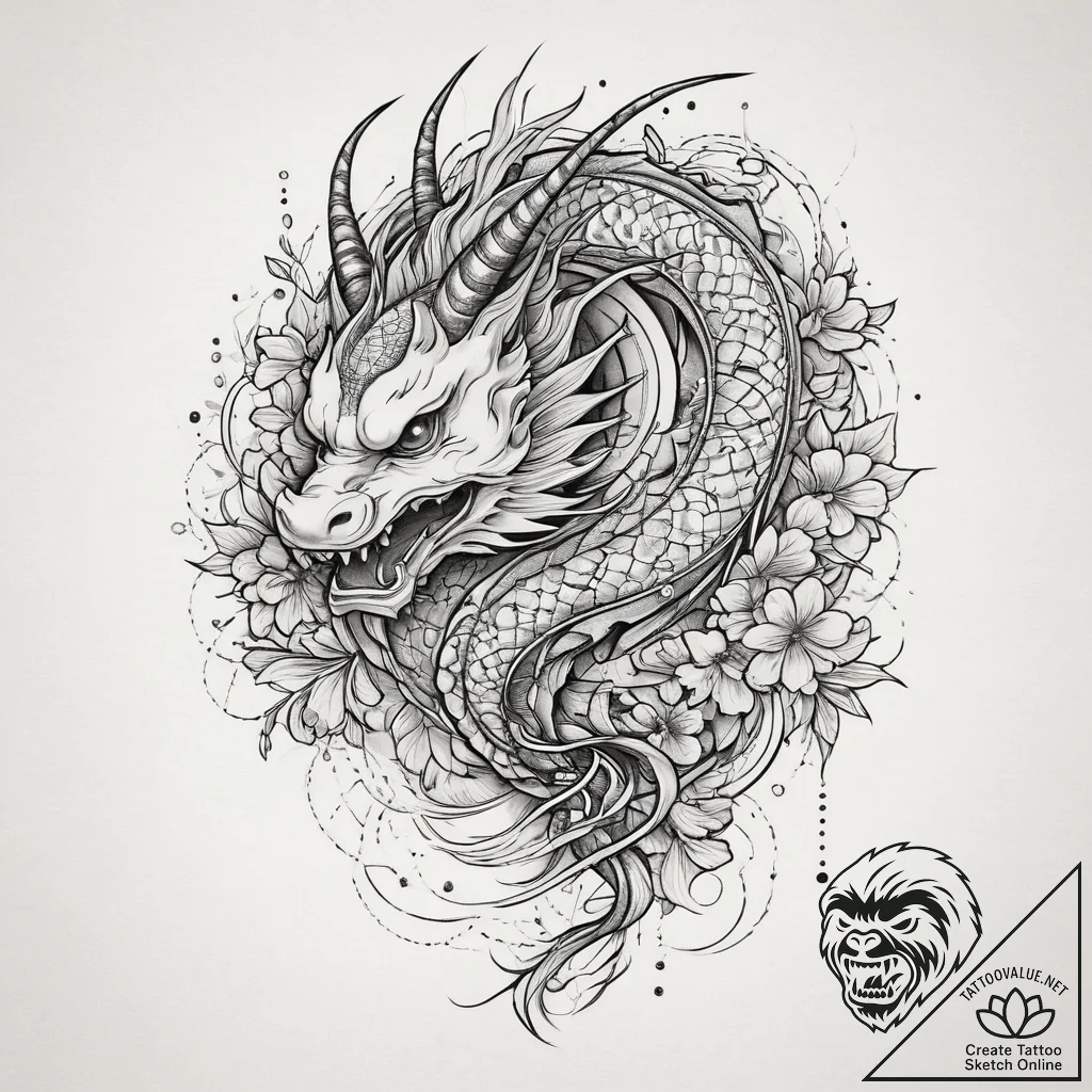 Tattoo sketch a person's brain with abstract... - tattoo sketch (№1754304949_0, 04.08.2025 10:55) — tattoovalue.net